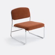 Πολυθρόνα από χρώμιο και ύφασμα, Celestina