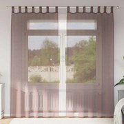 vidaXL Κουρτίνες Voile με Καρτέλα Κορυφή 2 τεμάχια Καφέ