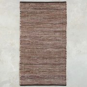 Χαλάκι Κουζίνας Favel 60x130 Bordo Nima 60X130cm Βαμβάκι-Δέρμα