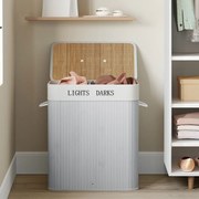 Καλάθι Απλύτων 2 Θέσεων (52x32x62.5) Songmics LCB064G03