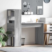 vidaXL Γραφείο Γκρι sonoma 113 x 54 x 120 εκ. Επεξεργασμένο ξύλο
