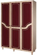 Ντουλάπα Τρίφυλλη Mode 863SPH4217 135x52x192cm Oak-Red Τρίφυλλη
