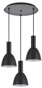 SE21-BL-4-3BL-MS2 ADEPT TUBE Black Pendant Black Metal Shade+ HOMELIGHTING 77-8551