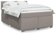 vidaXL Κρεβάτι Boxspring με Στρώμα Taupe 160x200 εκ. Υφασμάτινο