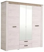 ΝΤΟΥΛΑΠΑ Kent 4K2F2O GREY OAK/WHITE OAK 198,5*55,5*206,5 wrd 11008716