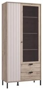 ΒΙΤΡΙΝΑ VANDEA 195 2K2F VS1 CASHMERE-GREY OAK 87x40x195εκ 11013569