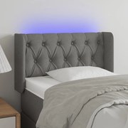 Κεφαλάρι Κρεβατιού LED Σκούρο Γκρι 83x16x78/88 εκ. Υφασμάτινο 3123547