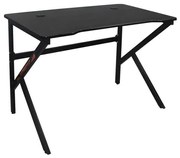 Gaming Γραφειο 100X60Cm Steel Μαύρο . Διάσταση: 100x60x75cm