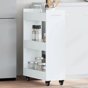 vidaXL Έπιπλο με Ρόδες Λευκό 60x22x79 εκ. από Επεξεργασμένο Ξύλο