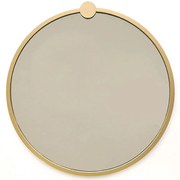 Καθρέπτης Τοίχου 552NOS2208 60x2,2x60cm Gold Aberto Design Metal, Glass