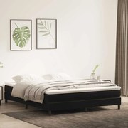 Box Spring Κρεβάτι χωρίς στρώμα Μαύρο 180x220 cm Velvet - Μαύρο