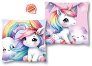Διακοσμητικό Μαξιλάρι Βελουτέ 2 Όψεων (38x38) Dimcol Unicorn 10