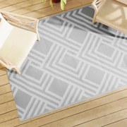 vidaXL Χαλί εξωτερικού χώρου ARAKIL Γκρι 140x200 cm PP