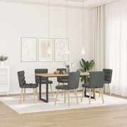 vidaXL Καρέκλες Τραπεζαρίας 6 τεμ Σκ. Γκρι Υφασμάτινες