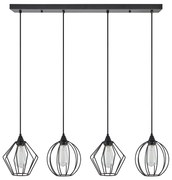 SE21-BL-B10-4BL-GR12 ADEPT FLEX Black Metal Grid Pendant+