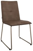 Καρέκλα 928 617-00-070 47x56x88cm Beige Σετ 2τμχ Μέταλλο,Τεχνόδερμα