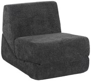Πολυθρόνα-Κρεβάτι Ferderina ύφασμα σε ανθρακί απόχρωση 90x76x65εκ. 66x102x73 εκ.
