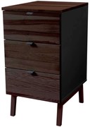 Συρταριέρα Γραφείου Luka 3 LUKAWTDWALBLACK 41x50x75cm Walnut-Black