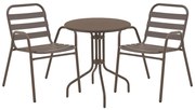 Intrahome Τραπεζαρία Vergo-Sussie Intrahome σετ 3 τεμ καφέ μέταλλο Φ60x70εκ | SKU: INTRAPA-241111256