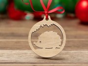 Intra απο ξύλο plywood 3mm-4mm πάχος – Χριστουγεννιάτικο στολίδι σκαντζόχοιρος 10x10 cm INTRAVECTRY-MY545089