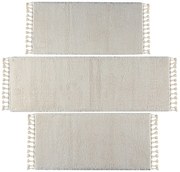 Χαλιά Κρεβατοκάμαρας (Σετ 3τμχ) Polcarpet Silky Shaggy Beige