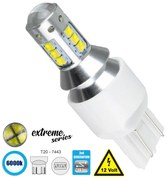 GloboStar® 81166 Λάμπα Αυτοκίνητου T20 - 7443 - W21/5W 3rd Generation Can-Bus Extreme Series LED 16 CREE XBD 15W 2115lm 360° DC 12V IP20 Ψυχρό Λευκό 6000K