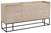 Μπουφές Hilton 160x39,5xH80cm Sonoma-Black 05-0457 Melamine, Metal