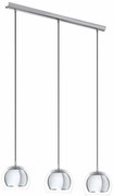 Φωτιστικό Οροφής Rocamar 94593 Silver Eglo Metal, Glass