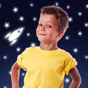 Αυτοκόλλητα Τοίχου Βινυλίου Rocket &amp; Stars 77226 31Χ31Cm Ango