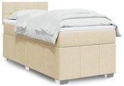 ΚΡΕΒΑΤΙ BOXSPRING ΜΕ ΣΤΡΩΜΑ ΚΡΕΜ 90X200 ΕΚ.ΥΦΑΣΜΑΤΙΝΟ 3289256