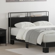 vidaXL Κεφαλάρι Αποθήκης Μαύρη δρυς 135 cm Επεξεργασμένο ξύλο