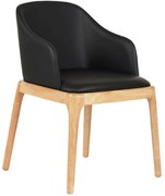 Πολυθρόνα Furlan HM9949.01 54,5x58x78cm Black Rubberwood,Pu