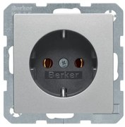 Πρίζα Σούκο Αλουμίνιο Berker Q.1 41436084 Hager-41436084-Αλουμίνιο 41436084