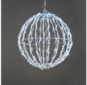 Λαμπάκια Σειρά 3D Ball Σχέδιο 120 LED Ψυχρό Φως IP44 25x25x26cm Λευκό Καλώδιο X081202413 ACA X081202413 Λευκό