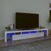 Έπιπλο Τηλεόρασης με LED Γυαλιστερό Λευκό 230x36,5x40 εκ. - Λευκό