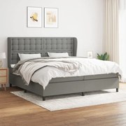 ΚΡΕΒΑΤΙ BOXSPRING ΜΕ ΣΤΡΩΜΑ ΣΚΟΥΡΟ ΓΚΡΙ 200X200 ΕΚ. ΥΦΑΣΜΑΤΙΝΟ 3128310