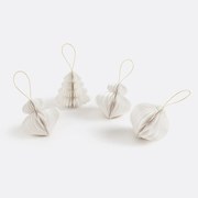 Σετ 4 χάρτινες χριστουγεννιάτικες διακοσμήσεις, Caspar