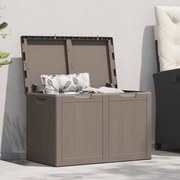 vidaXL Μπαούλο Αποθήκευσης Κήπου Καφέ 180 Λίτρα Όψη ξύλου από PP
