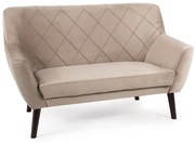 SOFA KIER 2 VELVET C. BEŻ BLUVEL 40 / WENGE DIOMMI-80-3174