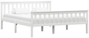 vidaXL Πλαίσιο Κρεβατιού Λευκό 160 x 200 εκ. από Μασίφ Ξύλο Πεύκου