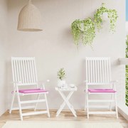 vidaXL Μαξιλάρια Καρέκλας Κήπου 2 τεμ. Ροζ 50x50x4 εκ. Υφασμάτινα