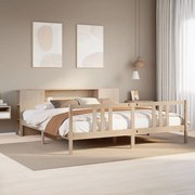 vidaXL Κρεβάτι Βιβλιοθήκη Χωρίς Στρώμα 180x200 εκ Μασίφ Ξύλο Πεύκου