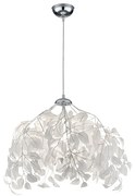 Κρεμαστό Φωτιστικό Μονόφωτο Λευκό  38xH150cm 1xE27 Trio Lighting Leavy R10461901