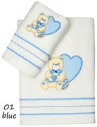 Βρεφικές Πετσέτες Σετ 2 Τεμ. Κεντητές - Sunshine Heart 111-1-1 Blue 01