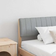 vidaXL Ταπετσαρισμένο κεφαλάρι Ανοιχτό γκρι 200 cm