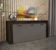 Μπουφές "LANA" σε χρώμα καρυδί/γκρι 150x40x81 306-00047
