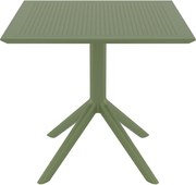 SKY OLIVE GREEN 80X80X74εκ. ΤΡΑΠΕΖΙ  ΠΟΛ/ΝΙΟΥ - (80X80X74εκ.), Χρώμα: OLIVE GREEN - SIESTA