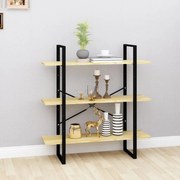 vidaXL Βιβλιοθήκη με 3 Ράφια 100 x 30 x 105 εκ. από Μασίφ Ξύλο Πεύκου