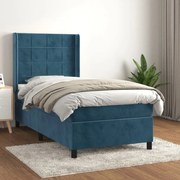 ΚΡΕΒΑΤΙ BOXSPRING ΜΕ ΣΤΡΩΜΑ ΣΚΟΥΡΟ ΜΠΛΕ 100X200 ΕΚ. ΒΕΛΟΥΔΙΝΟ 3132667