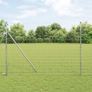 vidaXL Ευρωπαϊκός Φράκτης με 7 Πόστα 1.5x10 m Γαλβανισμένος Χάλυβας